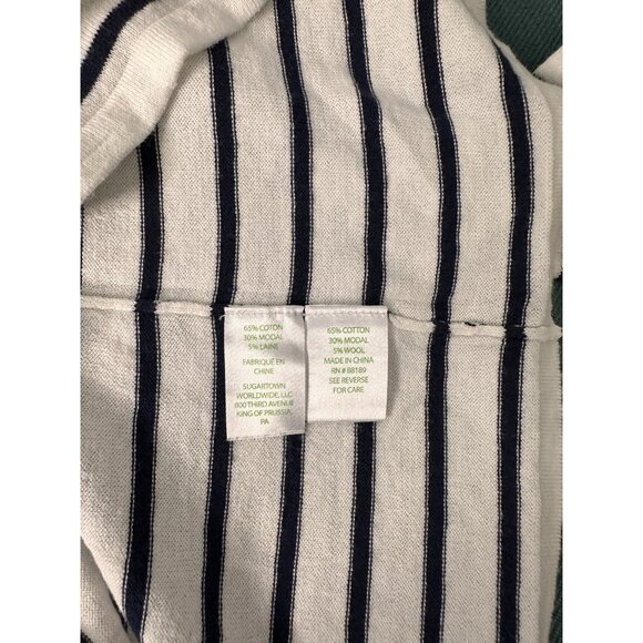 Lilly Pulitzer Lyon Blue/White Striped Cold Shoulder Sweater size S Long Sle EUC - Picture 4 of 5